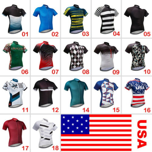 Men's Cycling Clothing Bicycle Jersey Sportswear Short Sleeve Bike Tops T-shirts