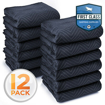 12 Heavy-duty 80" X 72" Moving Blankets 65 Lb/dz Pro Packing Shipping Pads