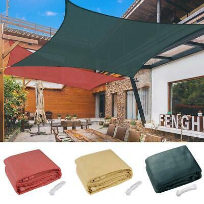18' X18' Deluxe Square Sun Shade Sail Uv Top Cover Outdoor Canopy Patio Lawn Opt