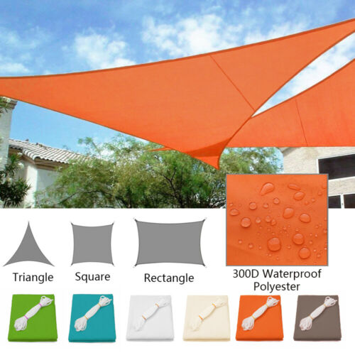 Waterproof Sun Shade Sail Patio Pool Top Cover Canopy 300d Uv Outdoor Awnings