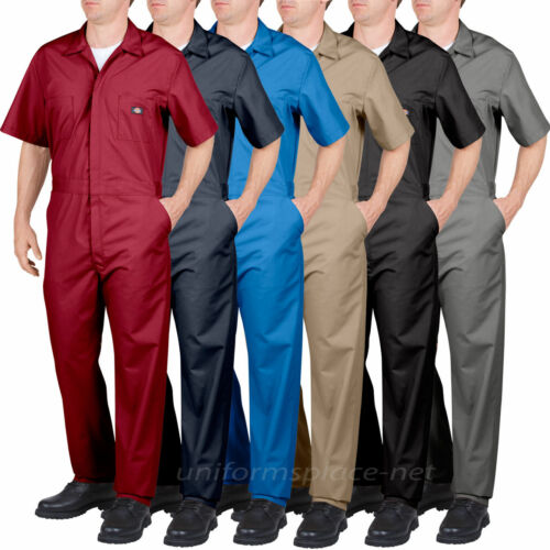 Dickies Coveralls Mens Short Sleeve Coverall 3399/33999 Red Grey Navy Blue Khaki