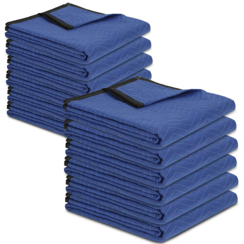 12 Moving Blankets 80" X 72" (35lb/dz) Packing Quilted Shipping Furniture Pads