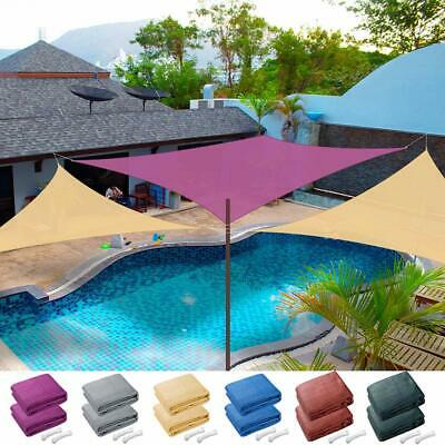 2x Sun Shade Sail Patio Outdoor Canopy Pool Uv Block Cover Triangle Square Shade