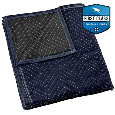 Moving Blanket Furniture Pad - Pro Economy - 80" X 72" Navy Blue And Black