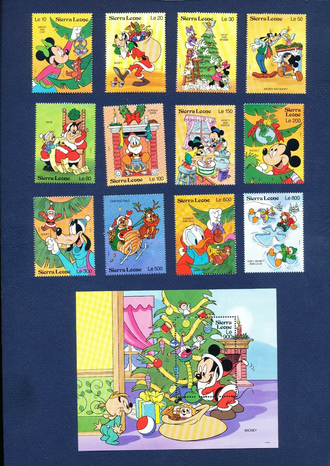 Sierra Leone - 1553-1557 - Vf Mnh - Disney - Christmas - 1992